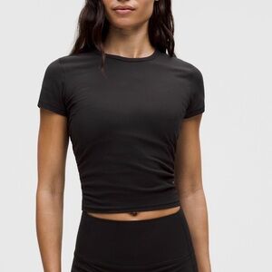 Lululemon All It Takes Ribbed Nulu Tshirt Size 8 Black
